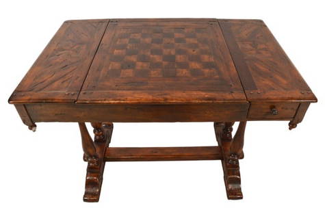 Antique Theodore Alexander Game Table Chess Board: Antique Theodore Alexander Game Table Chess Board from The Castle Bromwich Collection.Measures 30 inches x 41.5 inches x 27 inches.