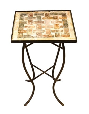 Mosaic Tile Top Garden Iron Table (1 of 10)