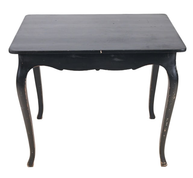 French Provencal Pine Table Hand Painted Black (1 of 10)