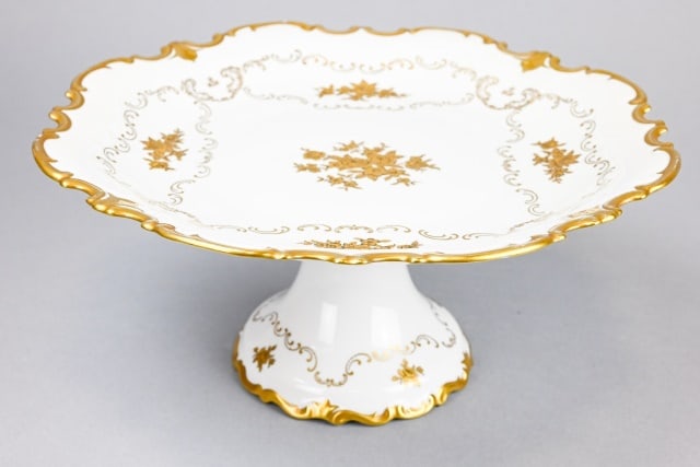 Vintage Reichenbach 22K Gold Roses Cake Stand (1 of 10)