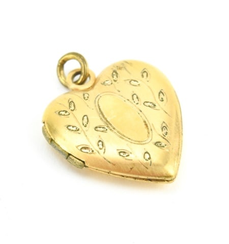 Vintage Gold Filled Heart Form Locket Pendant (1 of 5)