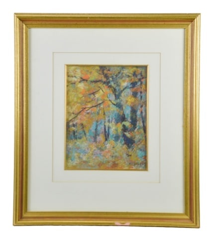 Pat Skiba Signed Pastel Framed Title Autumn Spray (1 of 9)