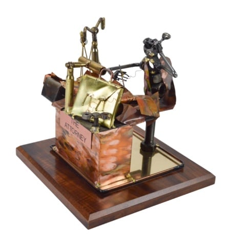 Joseph Romano Mid C Mix Metal Art Signed Sculpture (1 of 10)