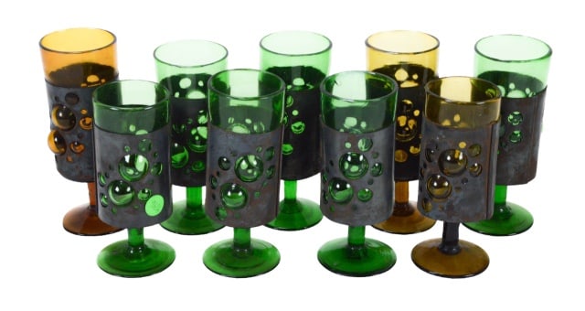 9 Felipe Derflinger Hand Blown Brutalist Glasses (1 of 6)