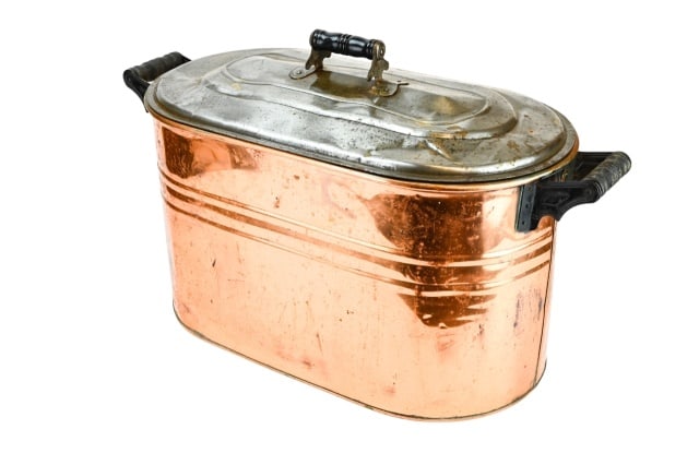 Vintage Rochester Copper Boiler Tub w Steel Lid (1 of 10)