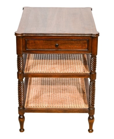 English Carved Mahogany Caned Side Table (1 of 14)
