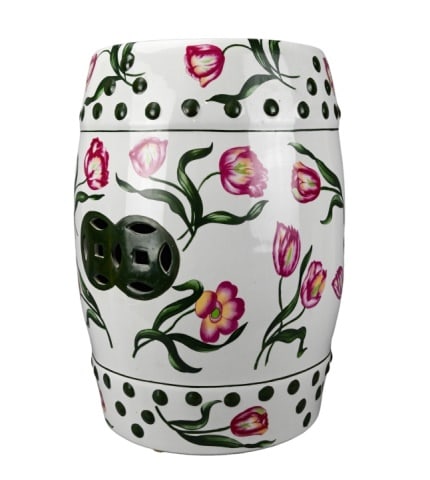 Chinoisserie Ceramic Hand Painted Garden Stool (1 of 10)