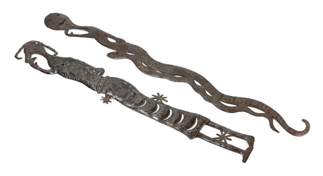 Pair Vintage Rabert Signed Metal Sculpture Plaques (1 of 9)