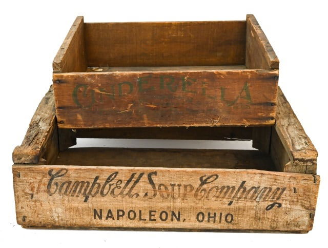 2 Antique Wood Crates, Campbell Soup, Cinderella (1 of 11)