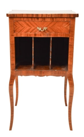 Early 20th Century French Marquetry Bed Side Table (1 of 8)