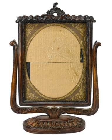 Antique Victorian Carved Picture Frame on Stand (1 of 10)