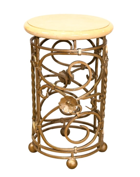 Italian Art Deco Wrought Iron Side Table (1 of 8)