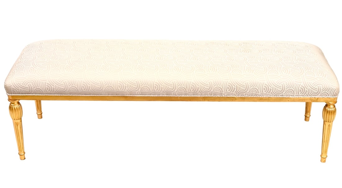 Aureole Design Hollywood Regency Style Bench (1 of 13)