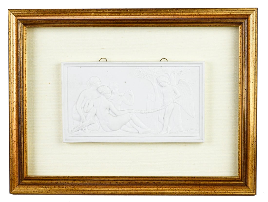 Bing & Grondahl Bisque Plate Amor Taken Prisoner (1 of 4)