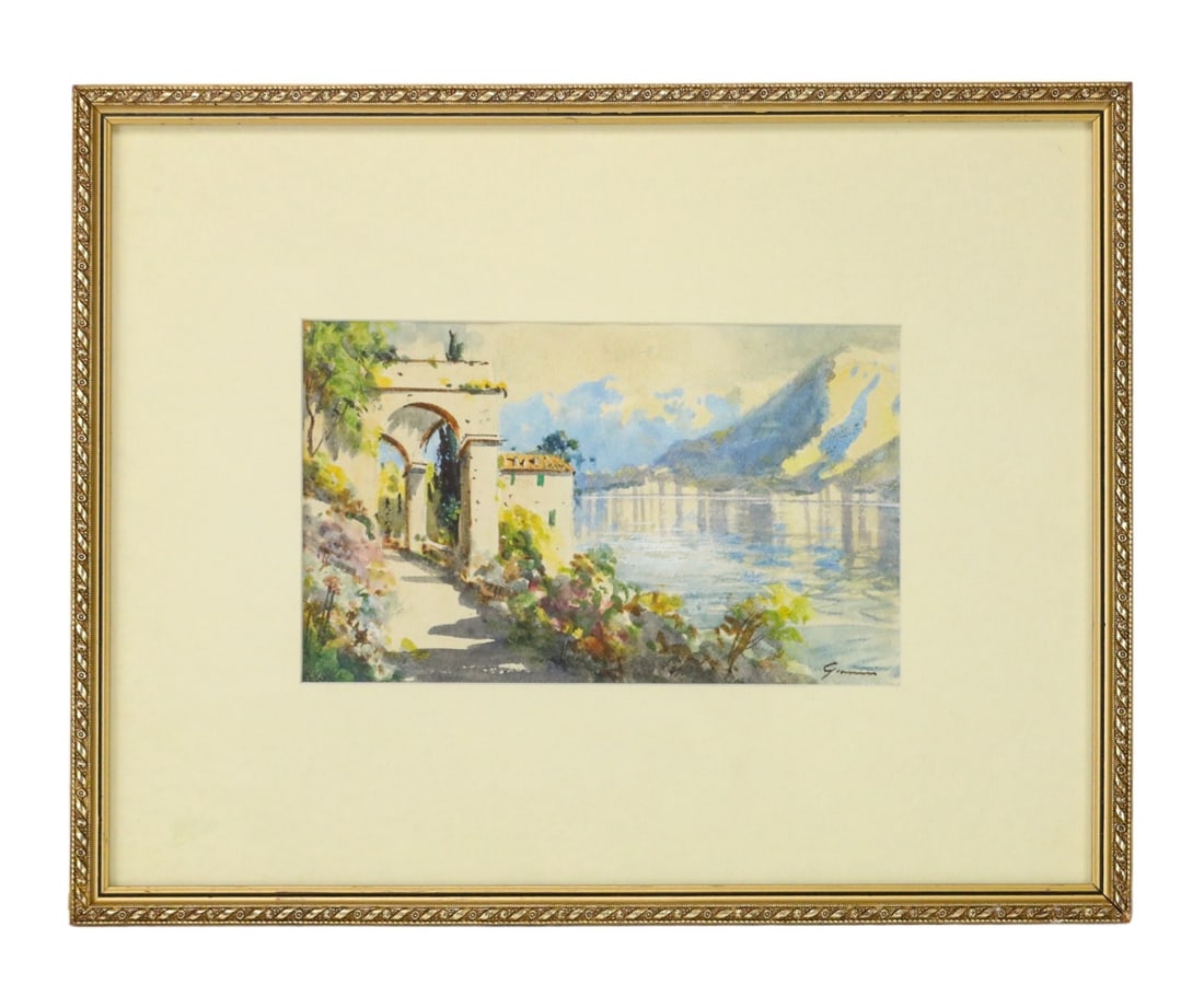 Gianni Signed Watercolor Lake Como (1 of 8)