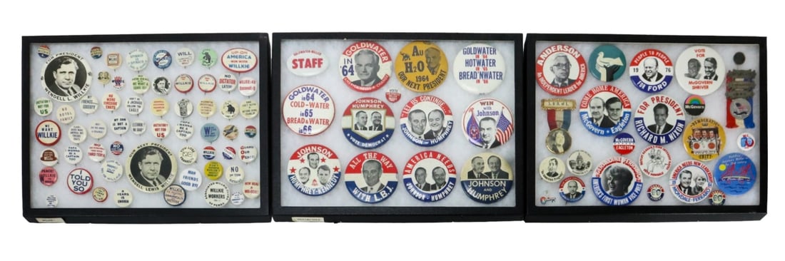 Collection USA Presidential Campaign Buttons Boxed (1 of 16)