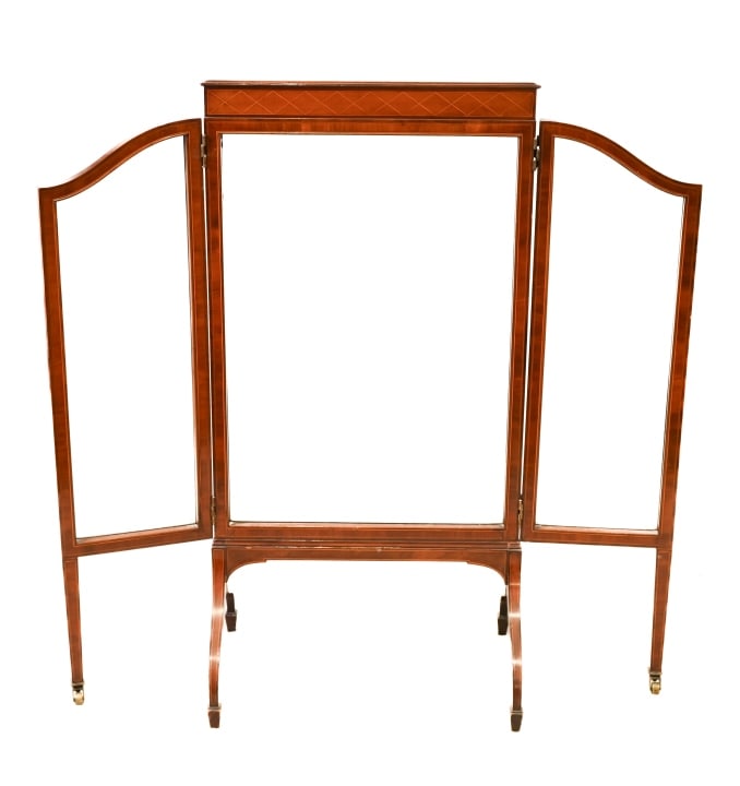 Antique English 19th C Folding Fireplace Screen (1 of 9)