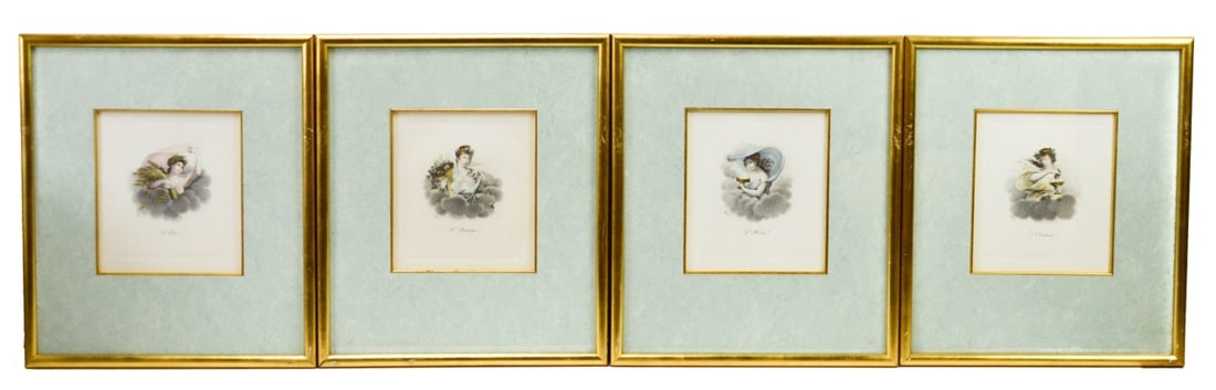 Antique Four Seasons Engravings by Mallet (1 of 10)