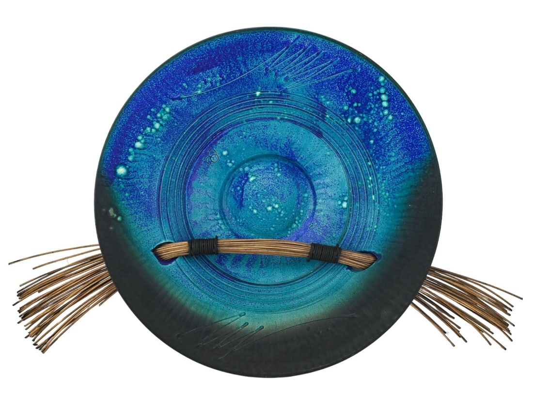 Art Pottery Signed Hanging Platter Natural Element (1 of 8)