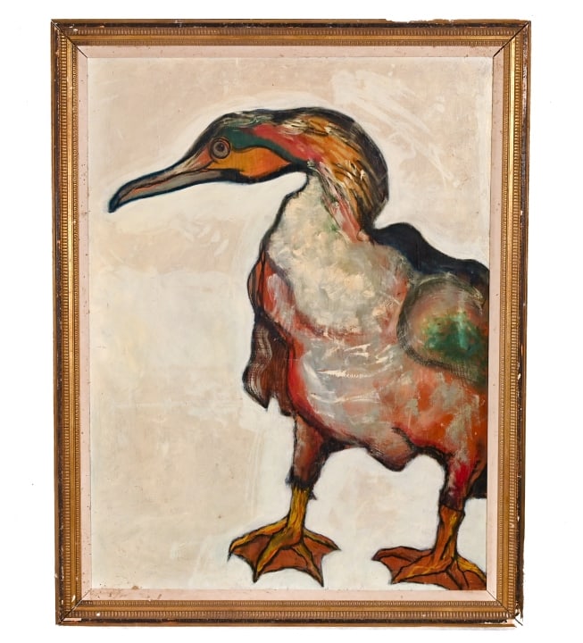 Guiseppe Napoli Signed Oil Painting of Water Bird (1 of 11)