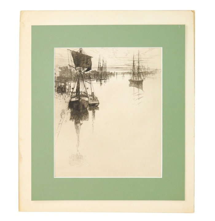 Joseph Pennell Signed Engraving Waterfront (1 of 10)