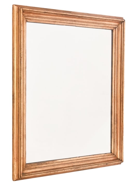 Gilt Frame Mirror in Antique Frame: Gilt Frame Mirror in Antique Frame. Measures 35 inches x 31 inches.