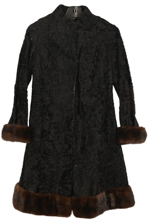 Natural Persian Lamb & Mink Women's Fur Coat (1 of 13)