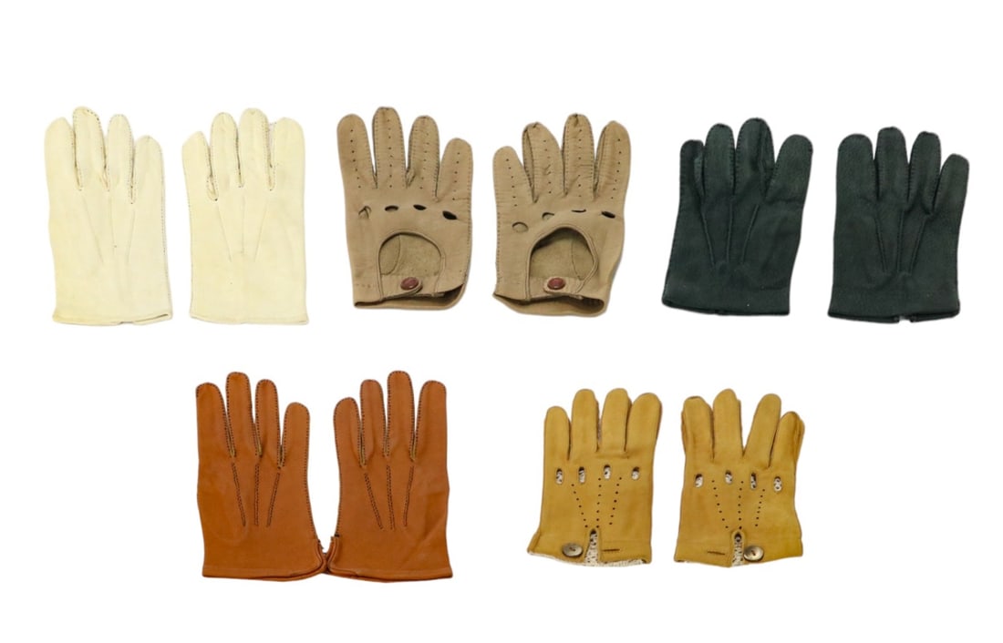 5 Pair Vintage Men's Designer Driving Gloves (1 of 18)