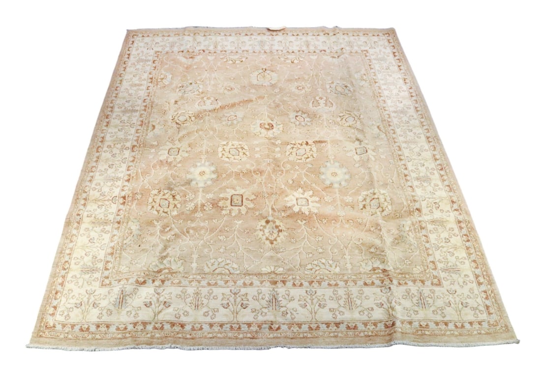 Persian hand Knotted Beige Blush and Brown Rug (1 of 8)