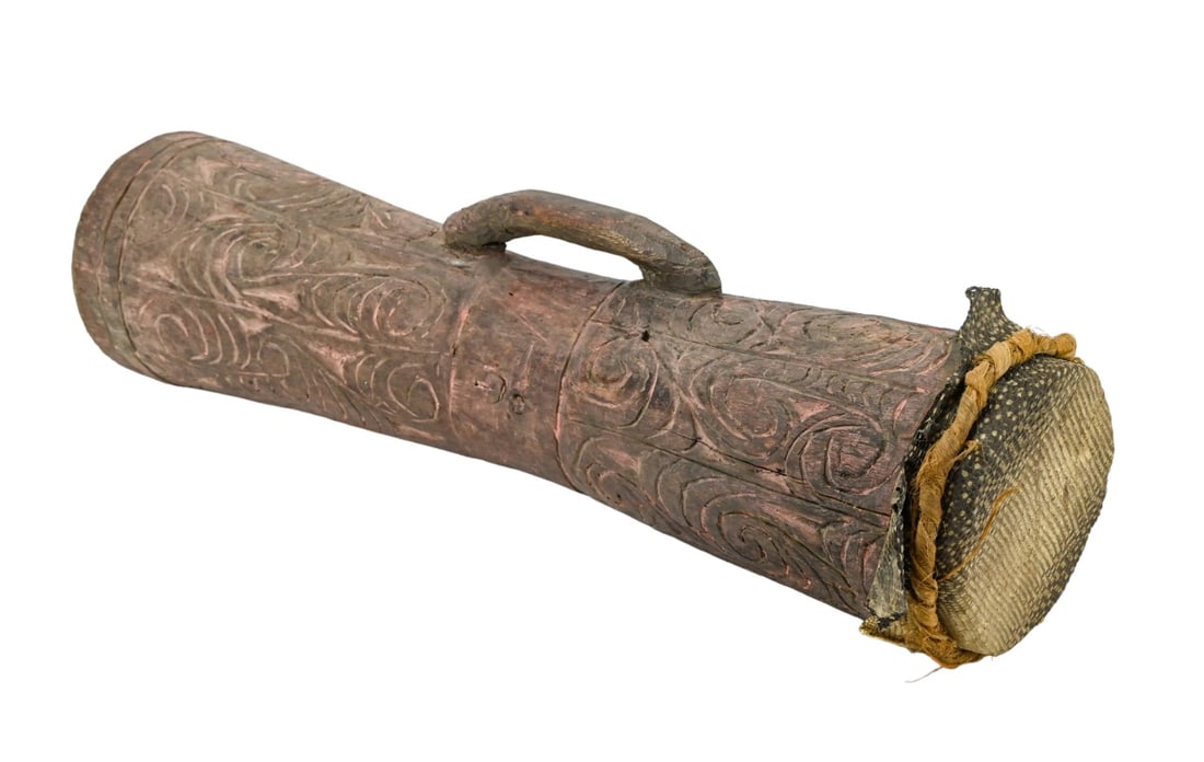 Papua New Guinea Hand Carved Tribal Drum (1 of 8)