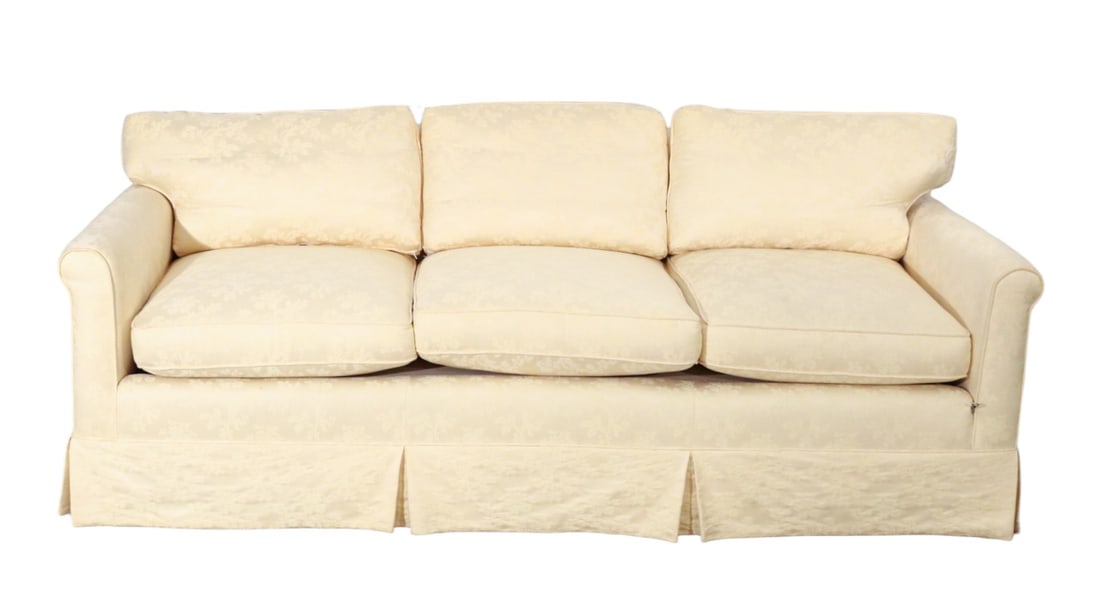 Contemporary Style Custom Upholstered Skirted Sofa (1 of 11)