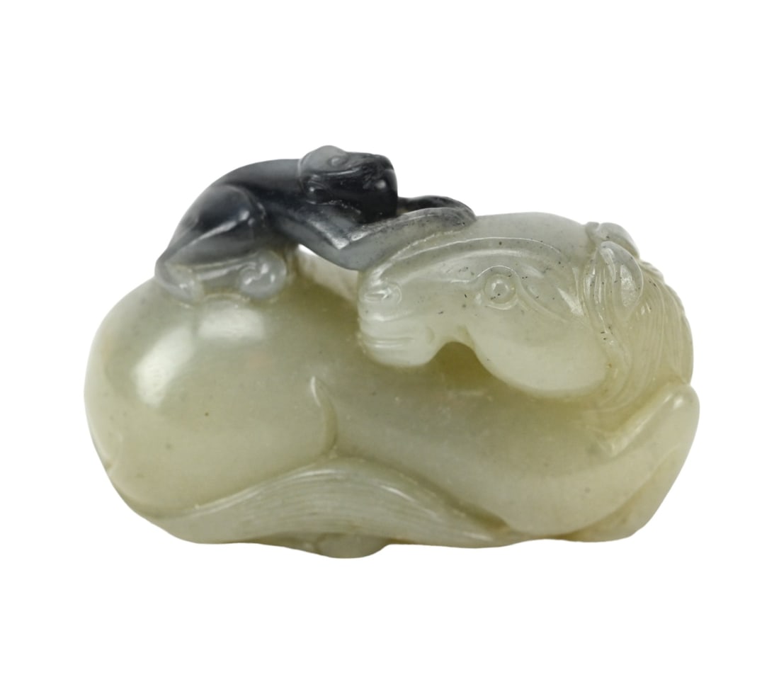 19th Century White and Black Carved Jade (1 of 6)