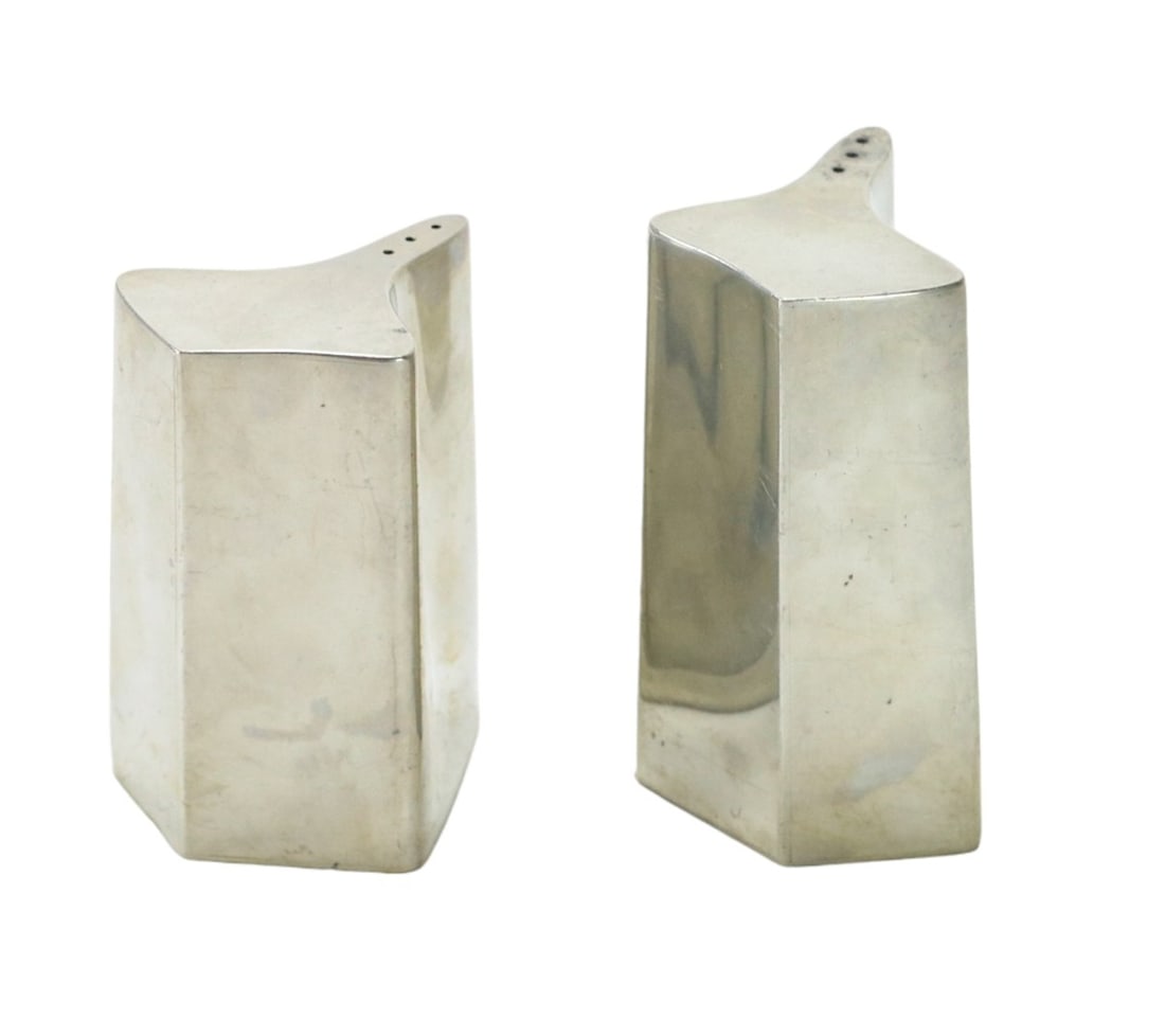 Pair Judith Goldstein Abstract Salt Pepper Shakers (1 of 10)