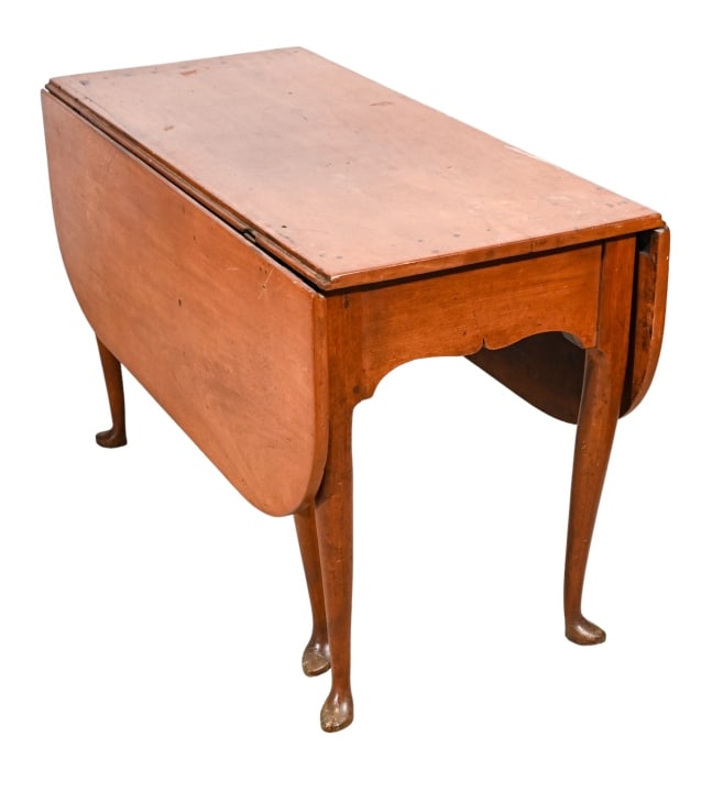 Queen Anne Hand Carved Drop Leaf Table (1 of 17)