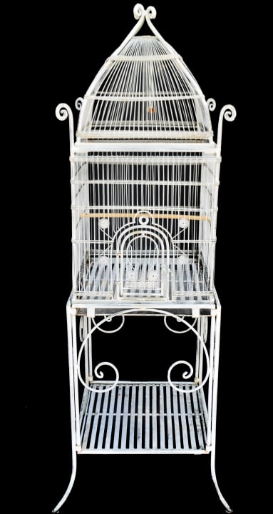 Victorian Style Painted Bird Cage (1 of 9)