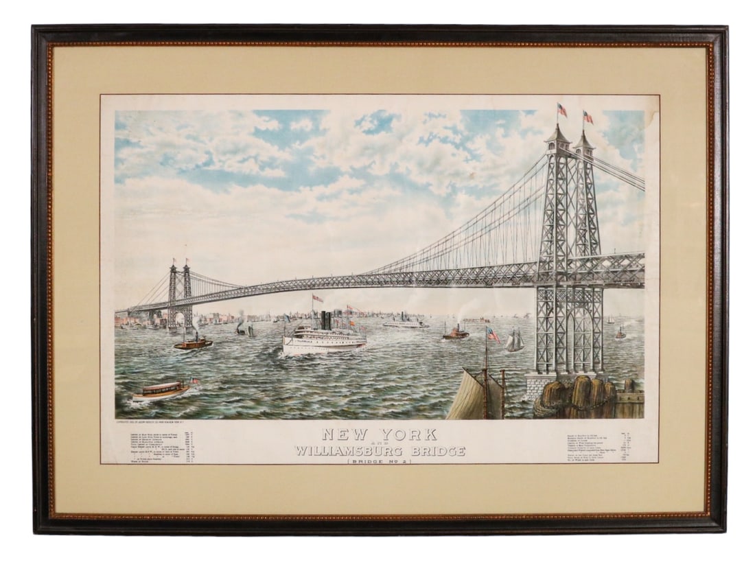 1903 Joseph Koehler NY, Williamsburg Bridge Litho (1 of 13)