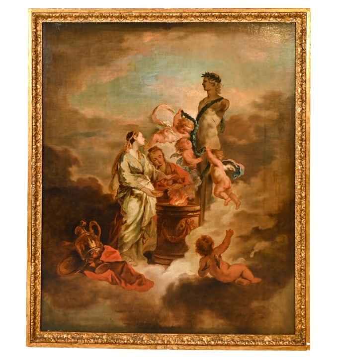 Antique After Boucher Rococo Oil Painting Seasons (1 of 15)