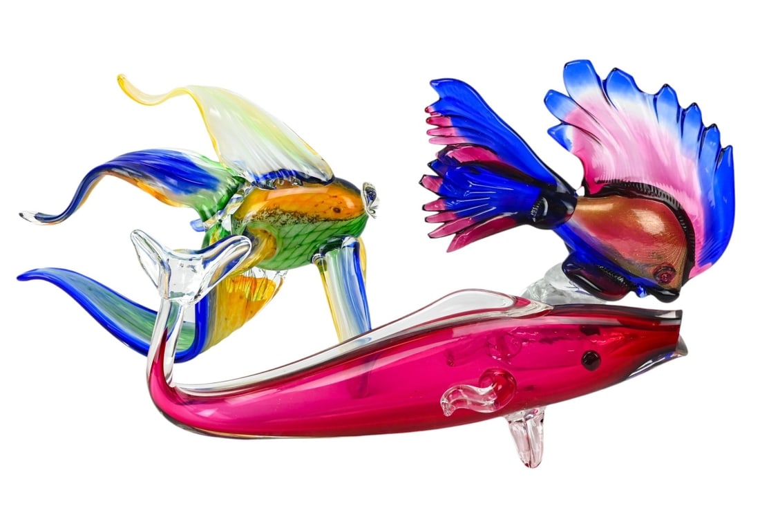 Vintage Colorful Murano Glass Fish Figurines (1 of 7)