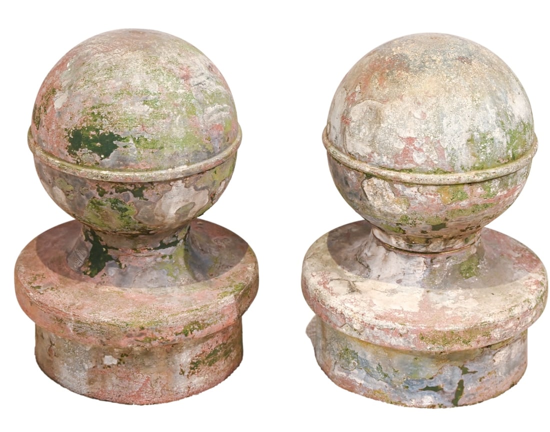 Pair Outdoor Metal Fence Post Tops / Caps (1 of 9)