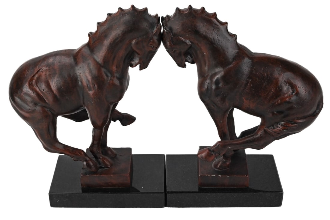 Global Views Bronze Tone Trojan Horse Bookends (1 of 10)