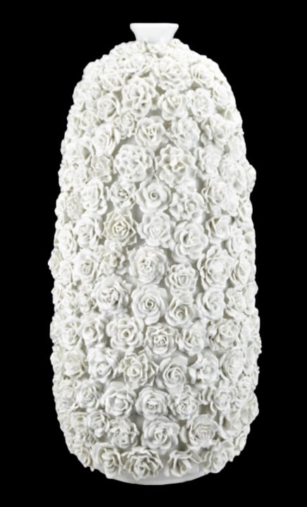 Tozai Hand Made Egg Cascade of Ceramic Petals Vase (1 of 7)