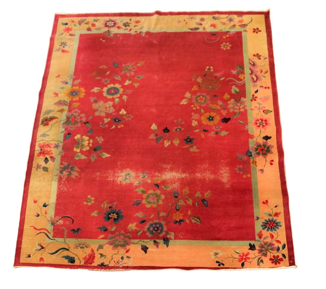 Art Deco Chinoisserie Hand Knotted Wool Carpet (1 of 7)