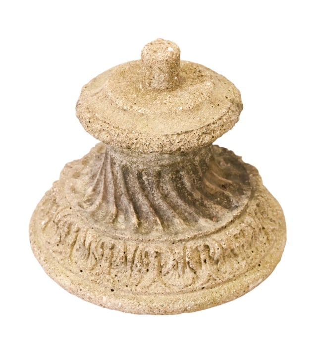 Round Outdoor Cast Cement Pedestal Base (1 of 9)