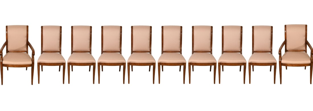 Henredon Italian Modern Scroll Back Dining Chairs (1 of 20)