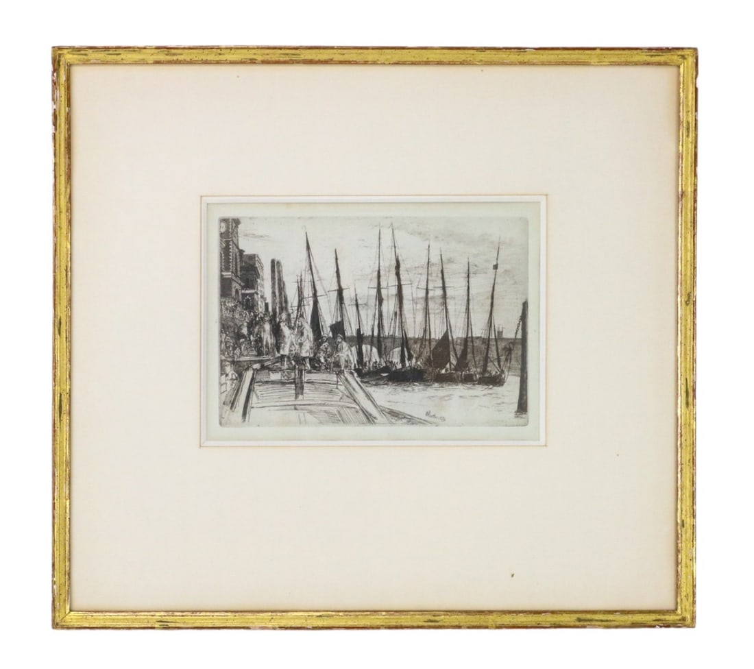 James M. Whistler Antique Etching Billingsgate (1 of 8)