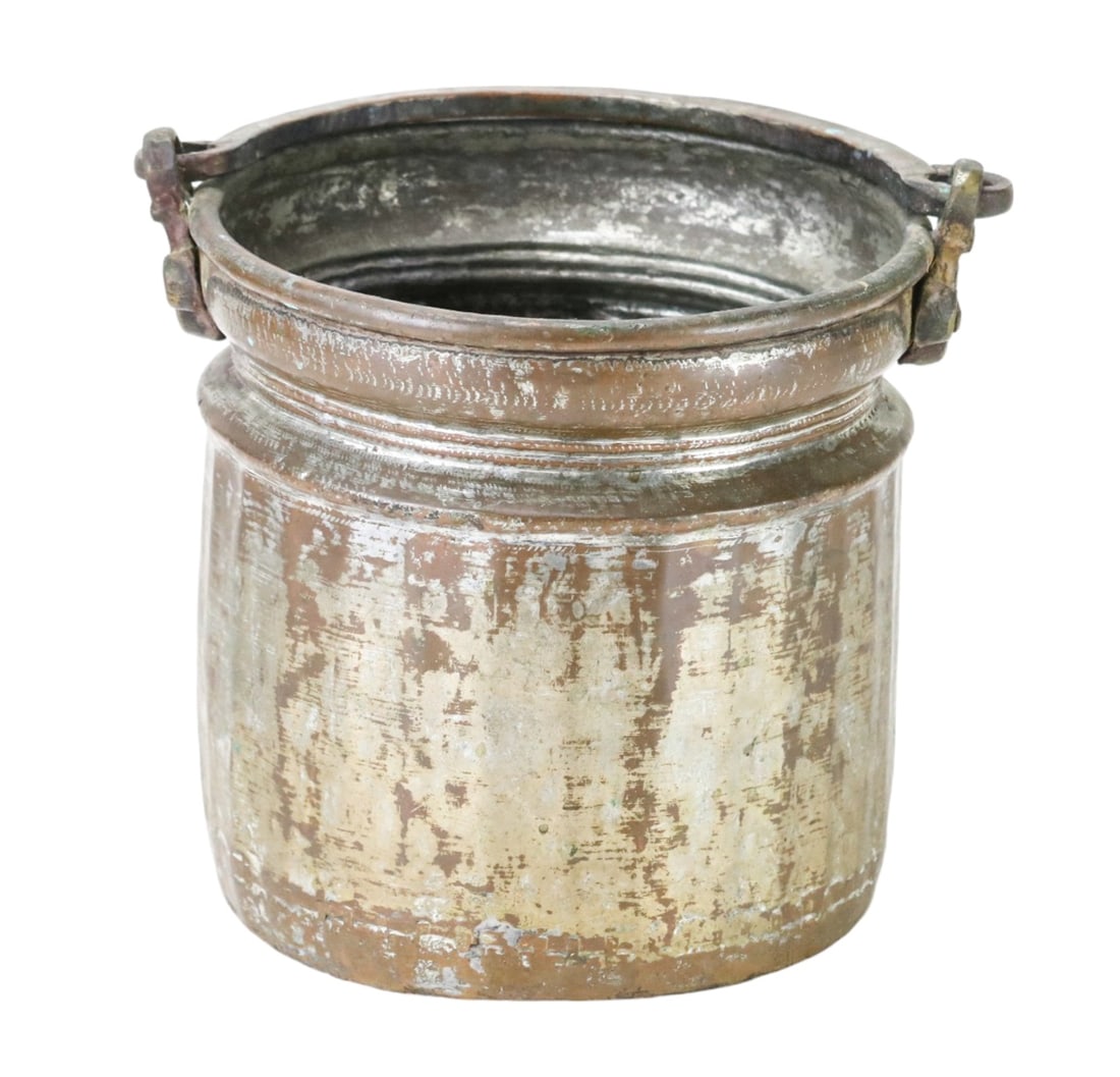 Antique Hand Forged Coal Scuttle w Iron Handle (1 of 12)