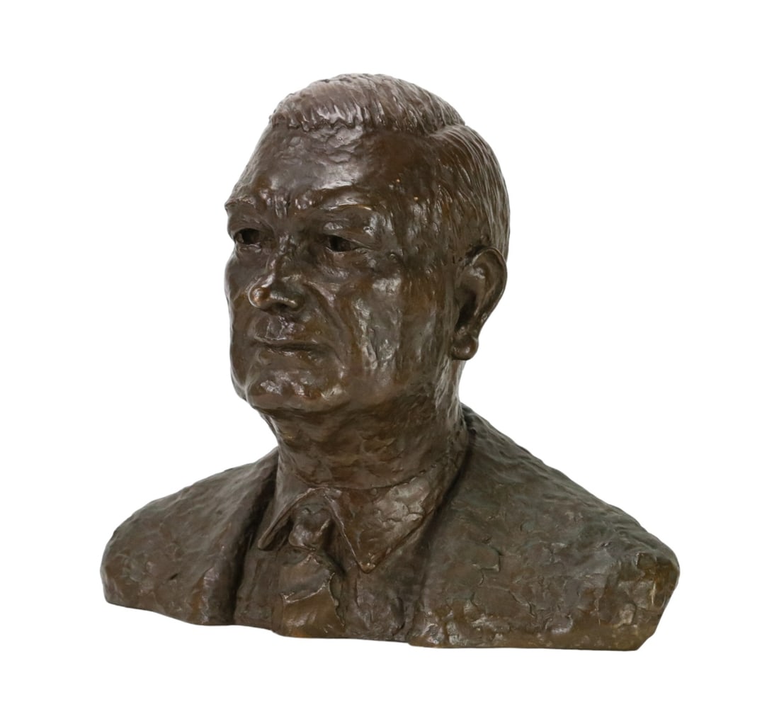 Ivan Kosta Signed Bronze Sculpture of Male Bust (1 of 9)