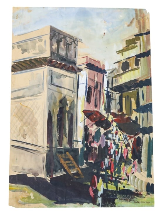 Sayed Haider Raza Untitled Watercolor Painting (1 of 13)