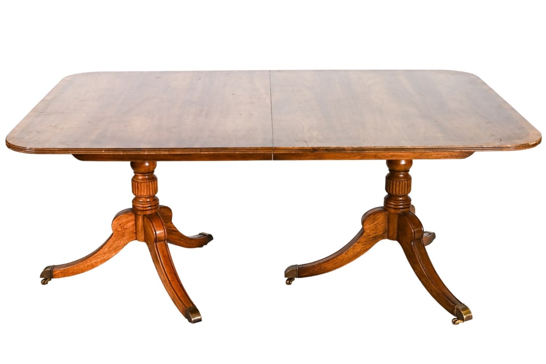 Georgian Regency Style Double Pedestal Table (1 of 14)