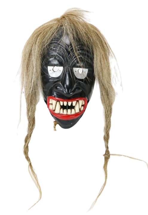 Vintage Native American Carved False Face Mask (1 of 10)